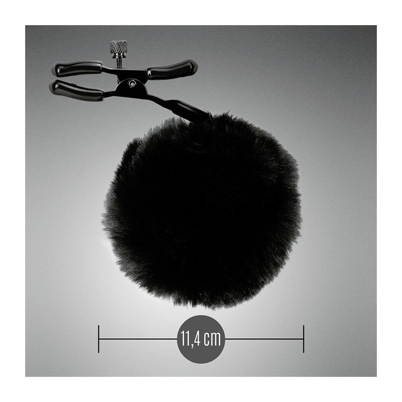 Noir Pinzas Pom Pom Ajustables