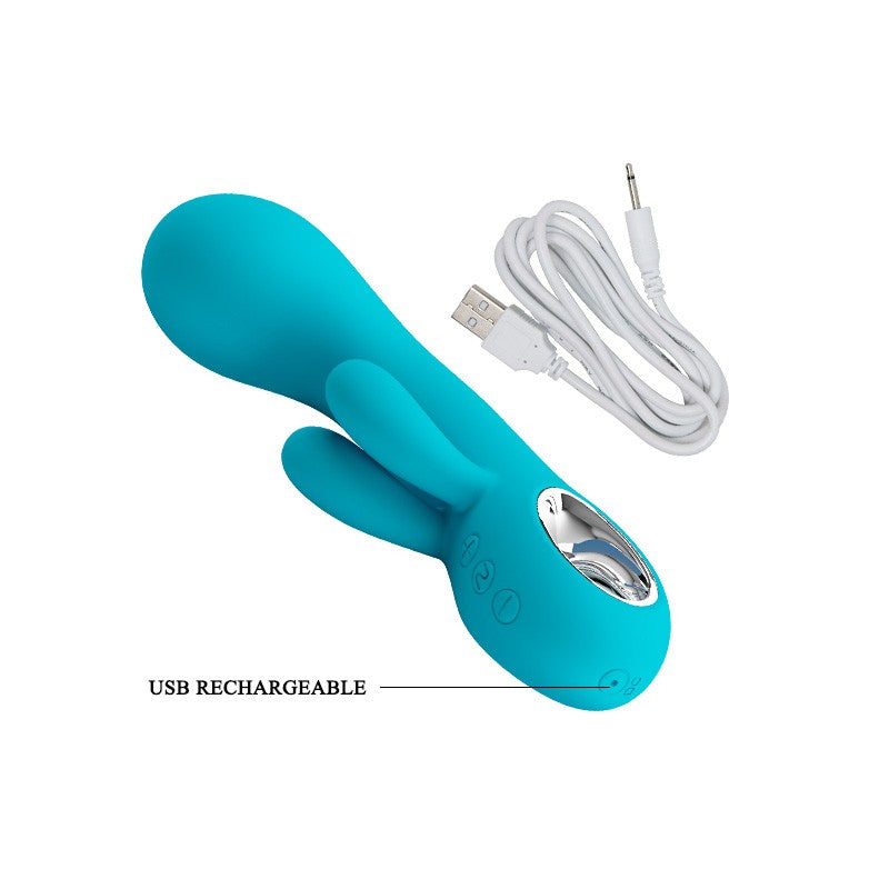 Chris Vibrador Recargable Triple Motor - Turquesa