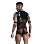 Conjunto Bóxer y Camiseta Encaje Wetlook 7235