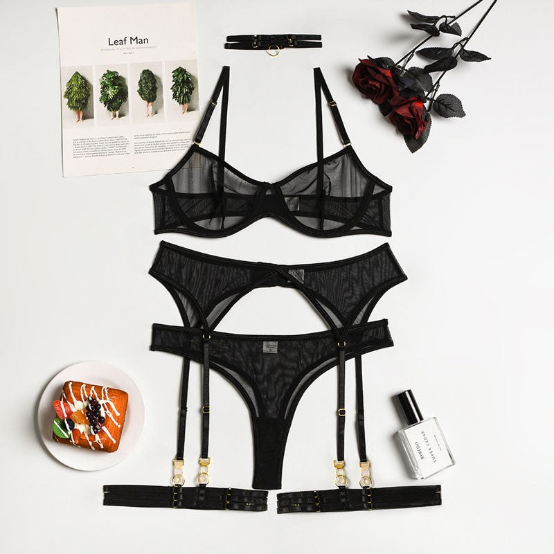 Conjunto con Portaligas 3150 - Negro