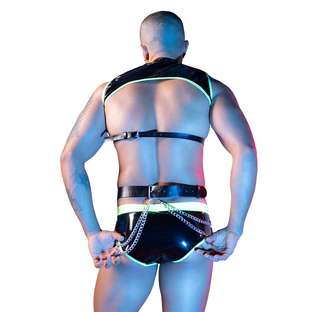 Conjunto Brief y Top con Arnés Neón 9117 Imagen secundaria del producto