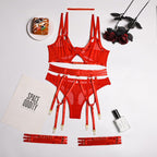 Conjunto con Portaligas 3164 - Rojo