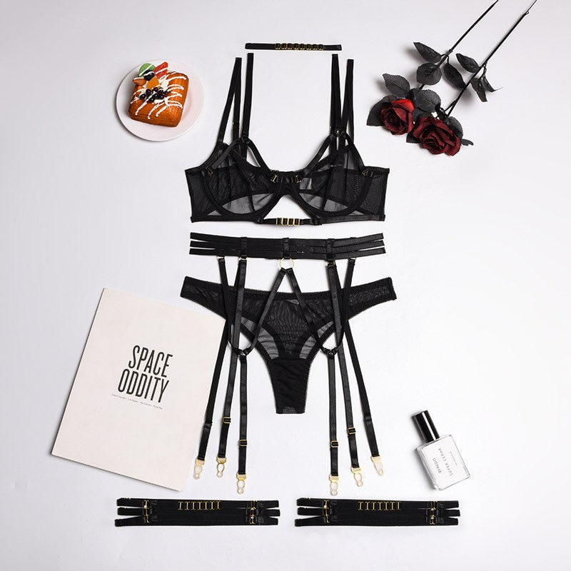 Conjunto con Portaligas 3164 - Negro