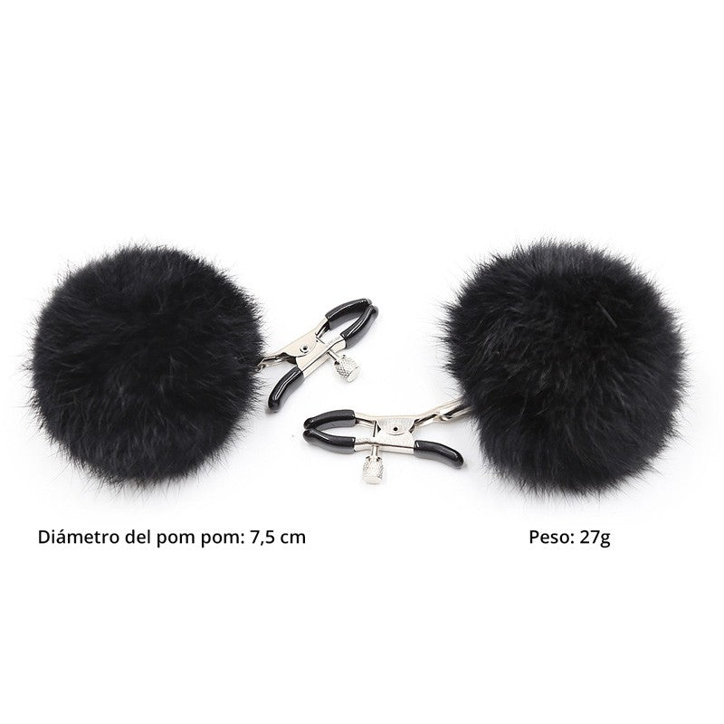 Pinzas con Pompones para Pezones