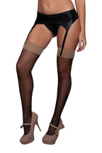 Medias Lisas con Costura - Negro 20417