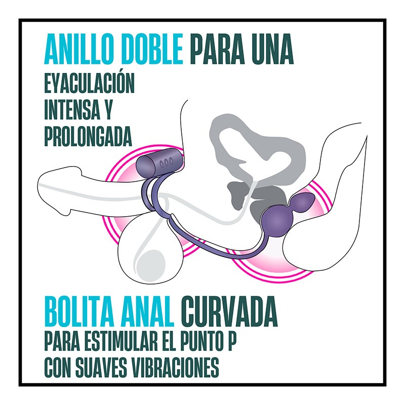 Anal Adventures Platinum Plug Anal Con Anillo Vibrador Doble