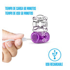 Pleaser Anillo Vibrador Recargable - Morado