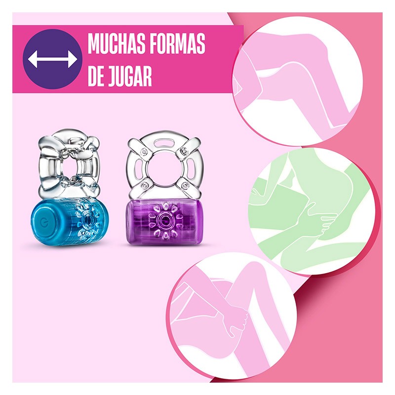 Pleaser Anillo Vibrador Recargable - Morado