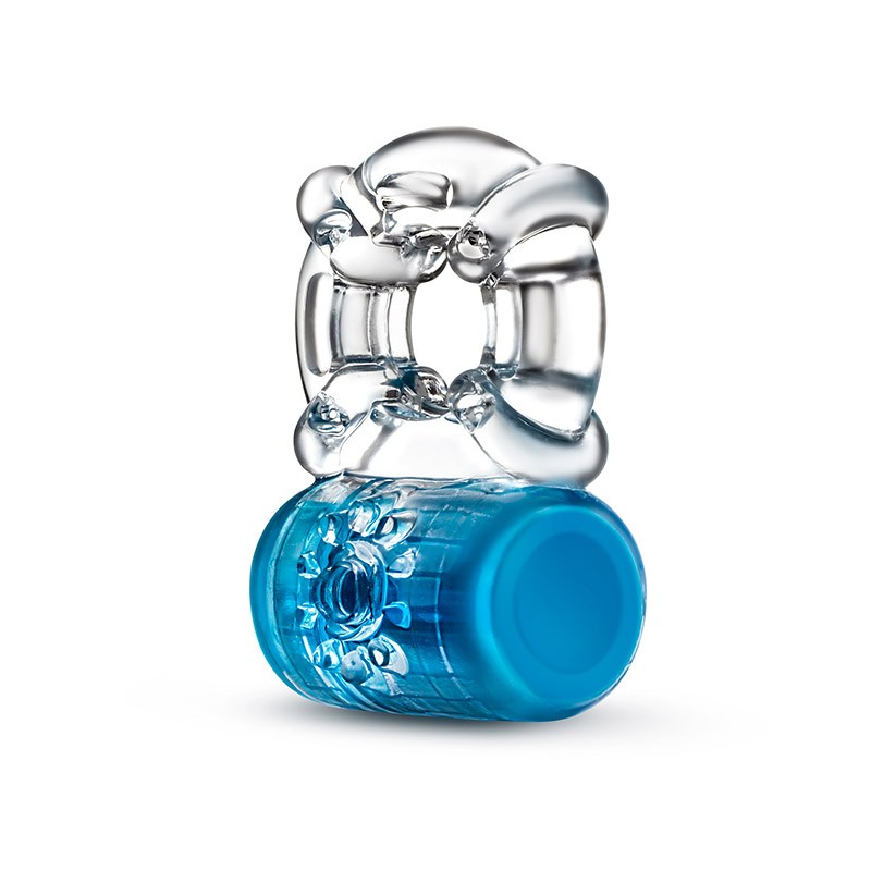 Pleaser Anillo Vibrador Recargable - Azul Imagen principal del producto