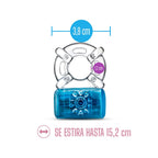 Pleaser Anillo Vibrador Recargable - Azul