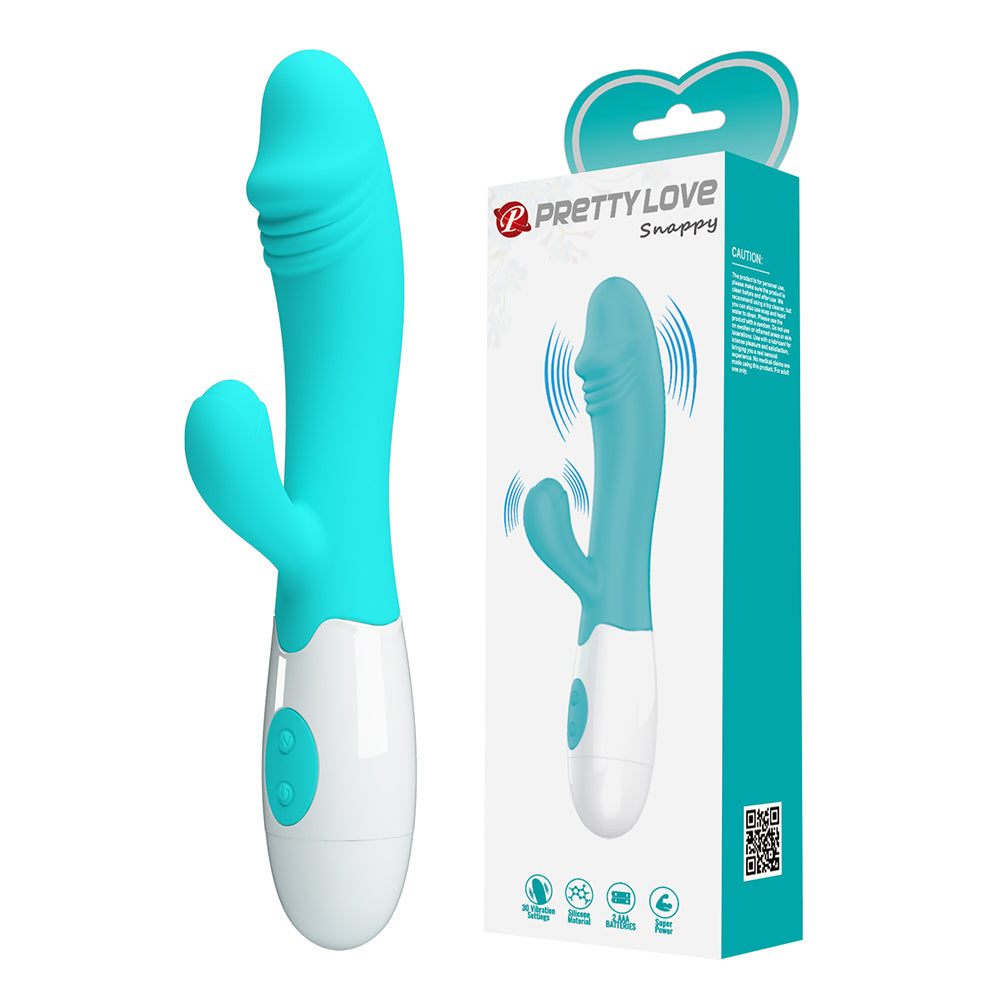 Snappy Vibrador de Doble Estimulación - Turquesa
