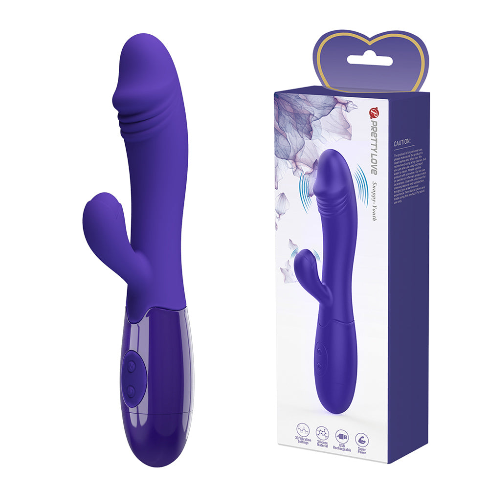 Snappy Vibrador Dual Recargable - Morado