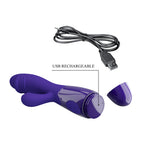 Snappy Vibrador Dual Recargable - Morado