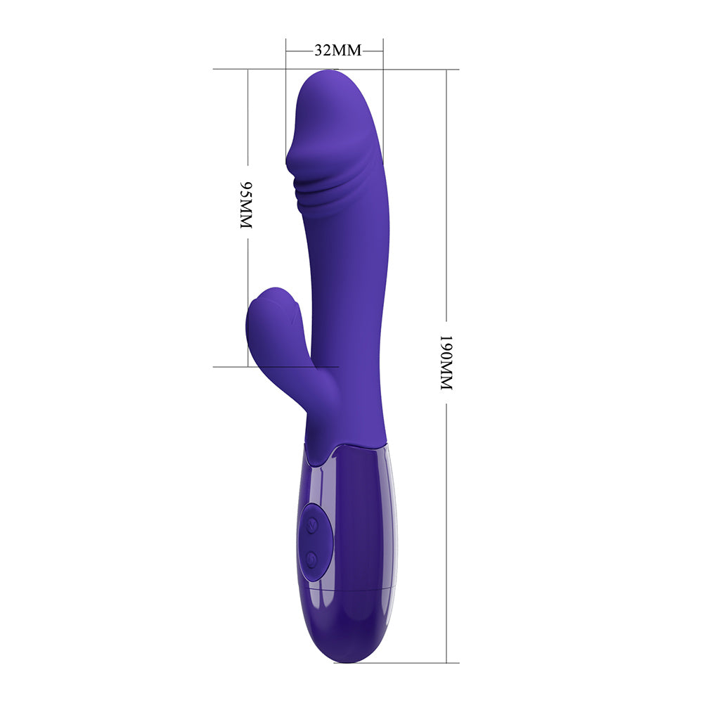 Snappy Vibrador Dual Recargable - Morado