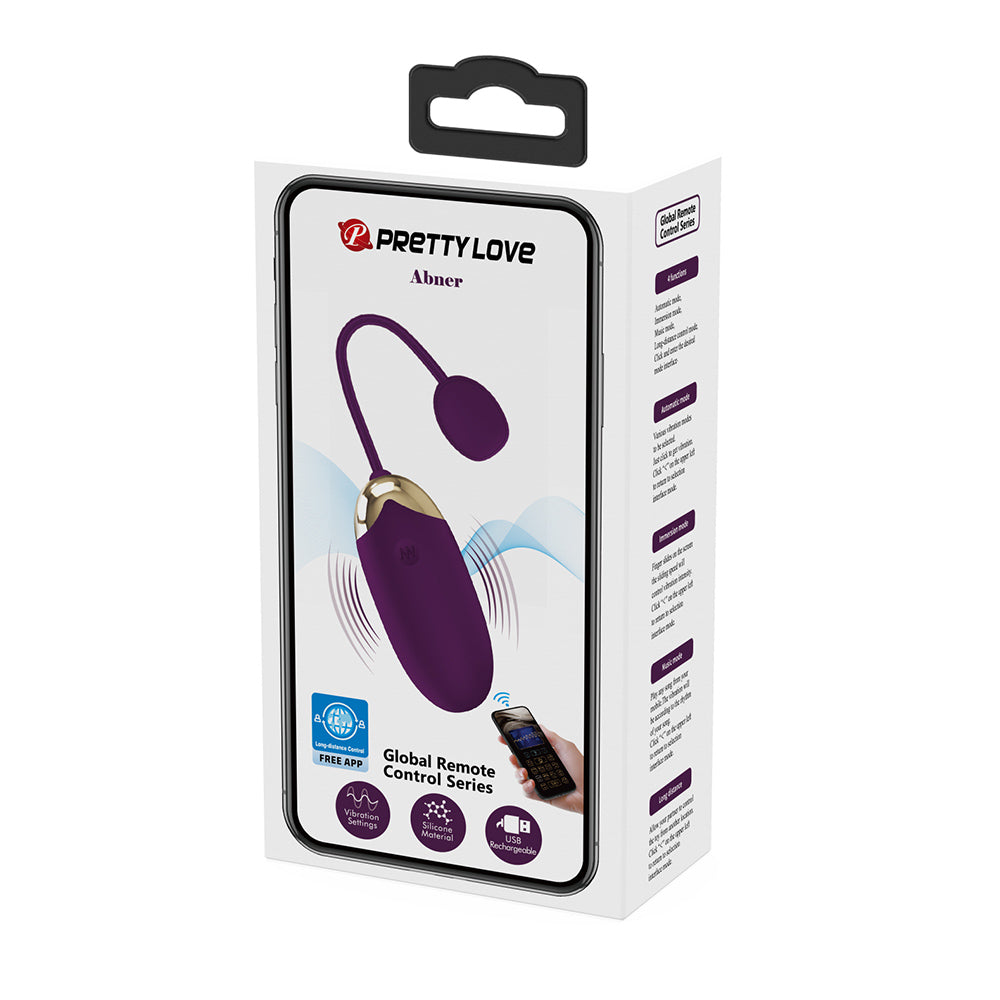 Abner Huevo Vibrador con APP - Morado