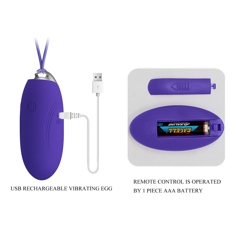 Jenny Huevo Vibrador con Control Remoto - Morado
