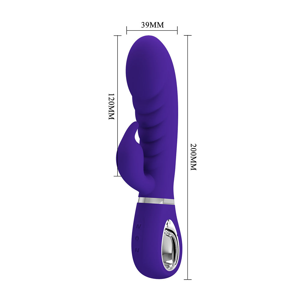 Prescott Vibrador Dual Recargable Silicona Super Soft - Morado
