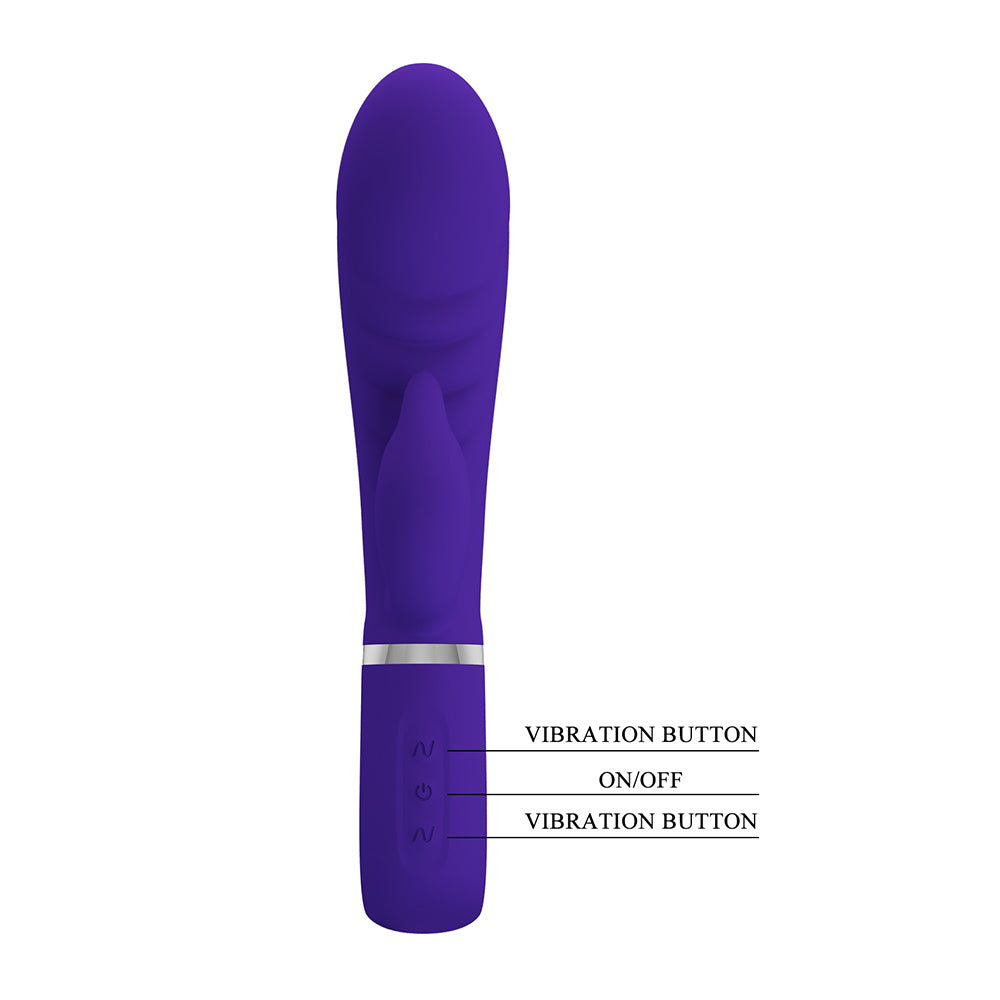 Prescott Vibrador Dual Recargable Silicona Super Soft - Morado