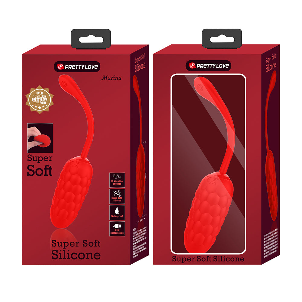 Marina Huevo Vibrador Super Soft - Rojo