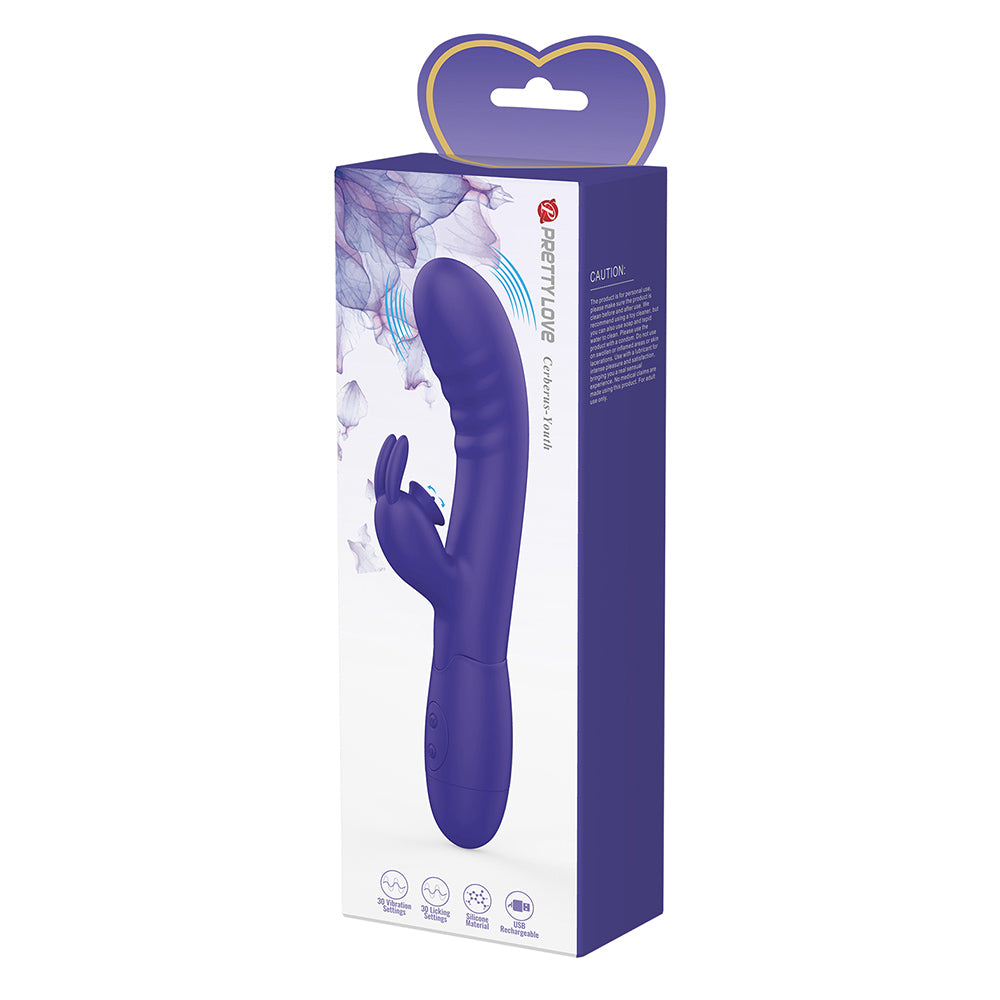 Cerberus Vibrador Recargable - Morado
