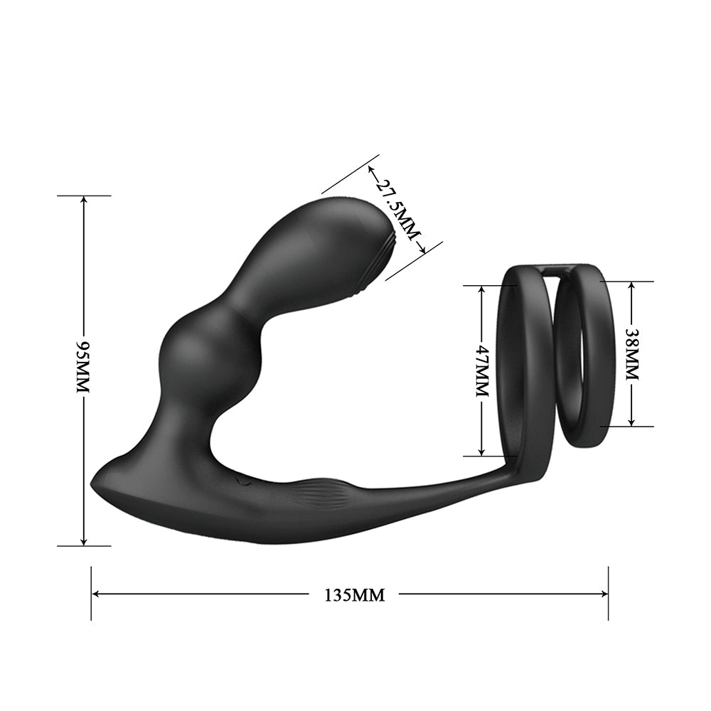 Marshall Vibrador Próstata con Anillo Doble
