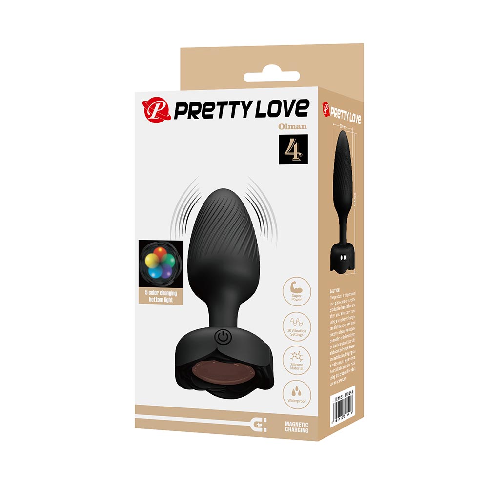 Olman Plug Anal Vibrador con Luces