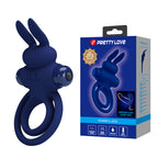 Darey Anillo Conejito Vibrador Doble - Azul