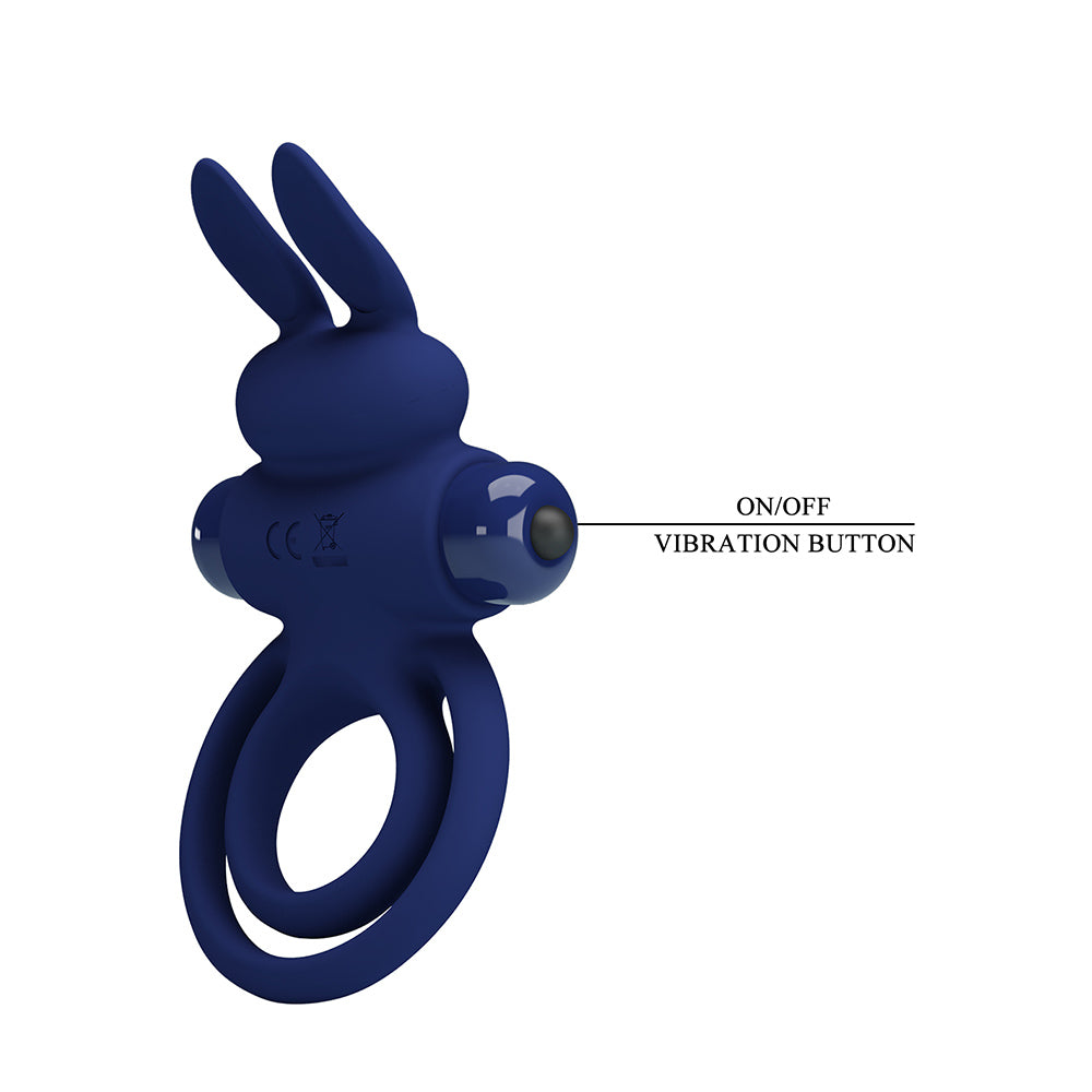 Darey Anillo Conejito Vibrador Doble - Azul