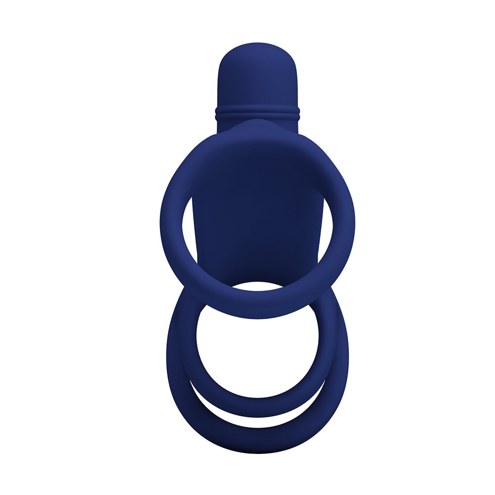 Elish Anillo Vibrador Triple con Funda - Azul Imagen secundaria del producto