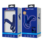 Elish Anillo Vibrador Triple con Funda - Azul