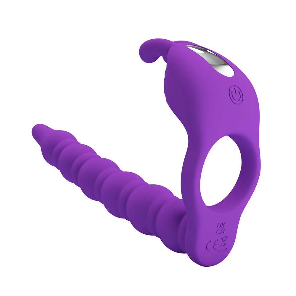 Blackney Anillo Vibrador para Doble Penetración - Morado