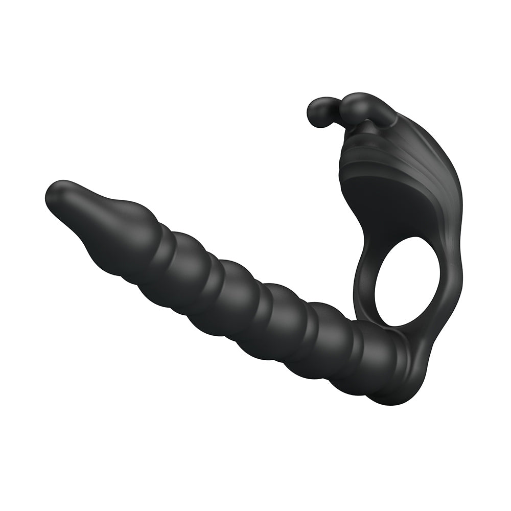Blackney Anillo Vibrador para Doble Penetración - Negro Imagen principal del producto