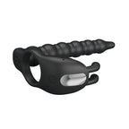 Blackney Anillo Vibrador para Doble Penetración - Negro