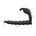 Blackney Anillo Vibrador para Doble Penetración - Negro