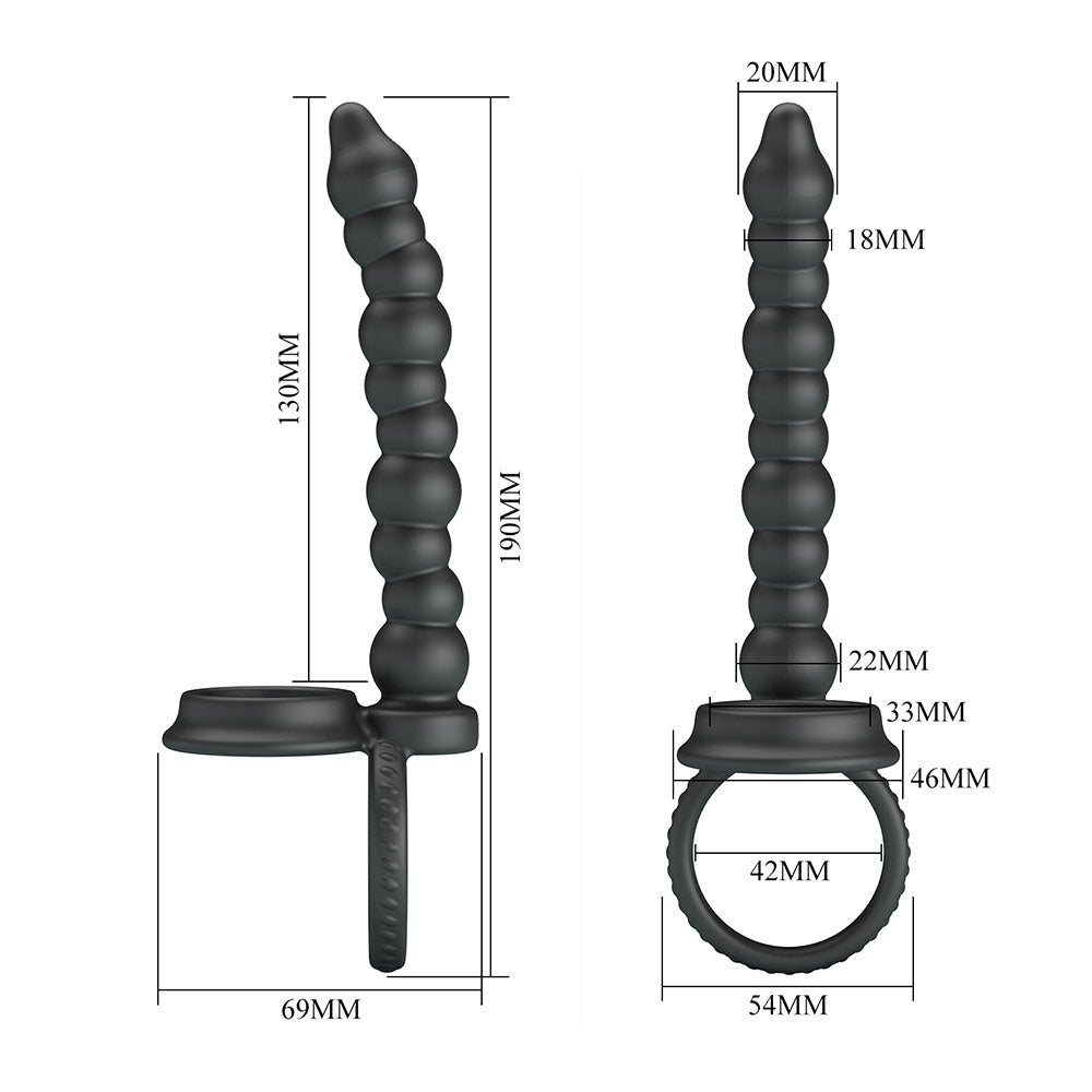 Dillion Anillo con Dildo para Doble Penetración