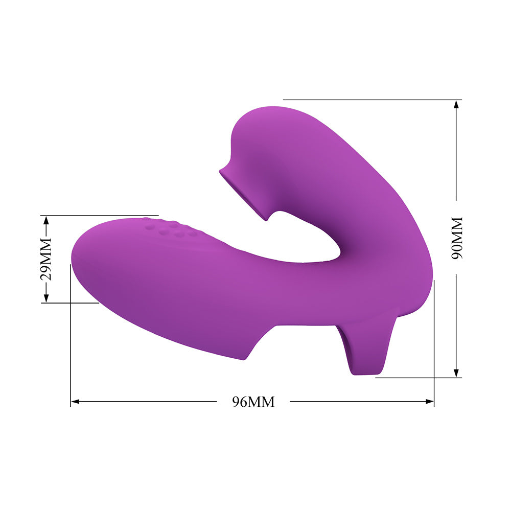 Athena Dedo Vibrador con Succionador