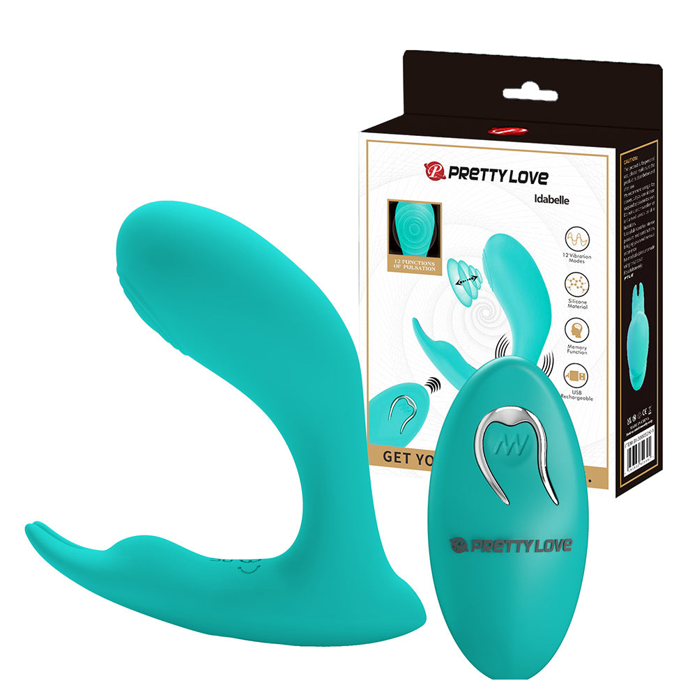 Idabelle Vibrador Dual con Control Remoto - Turquesa
