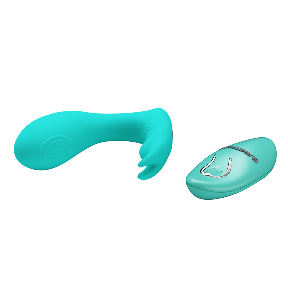 Idabelle Vibrador Dual con Control Remoto - Turquesa
