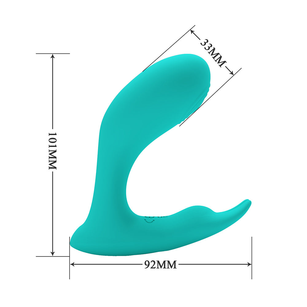 Idabelle Vibrador Dual con Control Remoto - Turquesa
