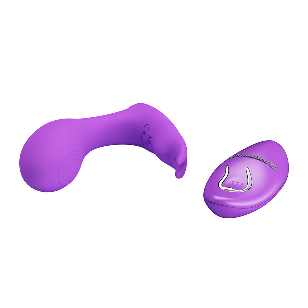Idabelle Vibrador Dual con Control Remoto - Morado Imagen secundaria del producto