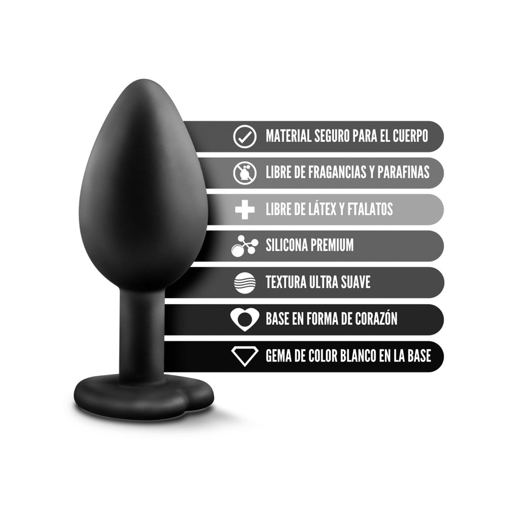 Bling Plug Anal con Joya Plateada - Pequeño