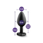Bling Plug Anal con Joya Plateada - Pequeño