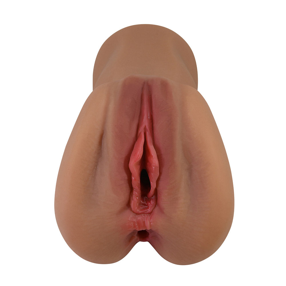Caroline Masturbador Realista Vagina y Ano - Chocolate Imagen secundaria del producto