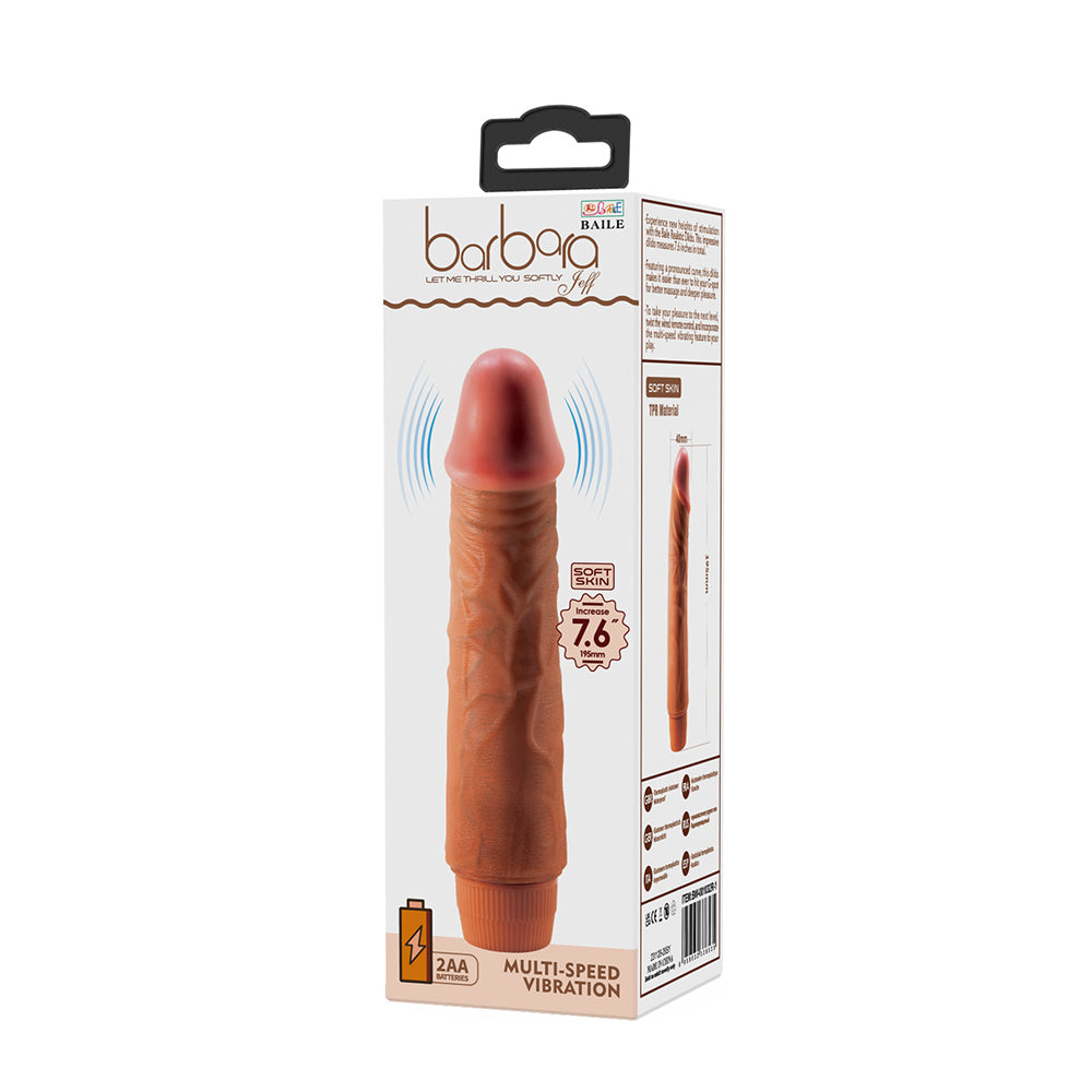 Jeff Vibrador Realista 19,5 cm - Chocolate