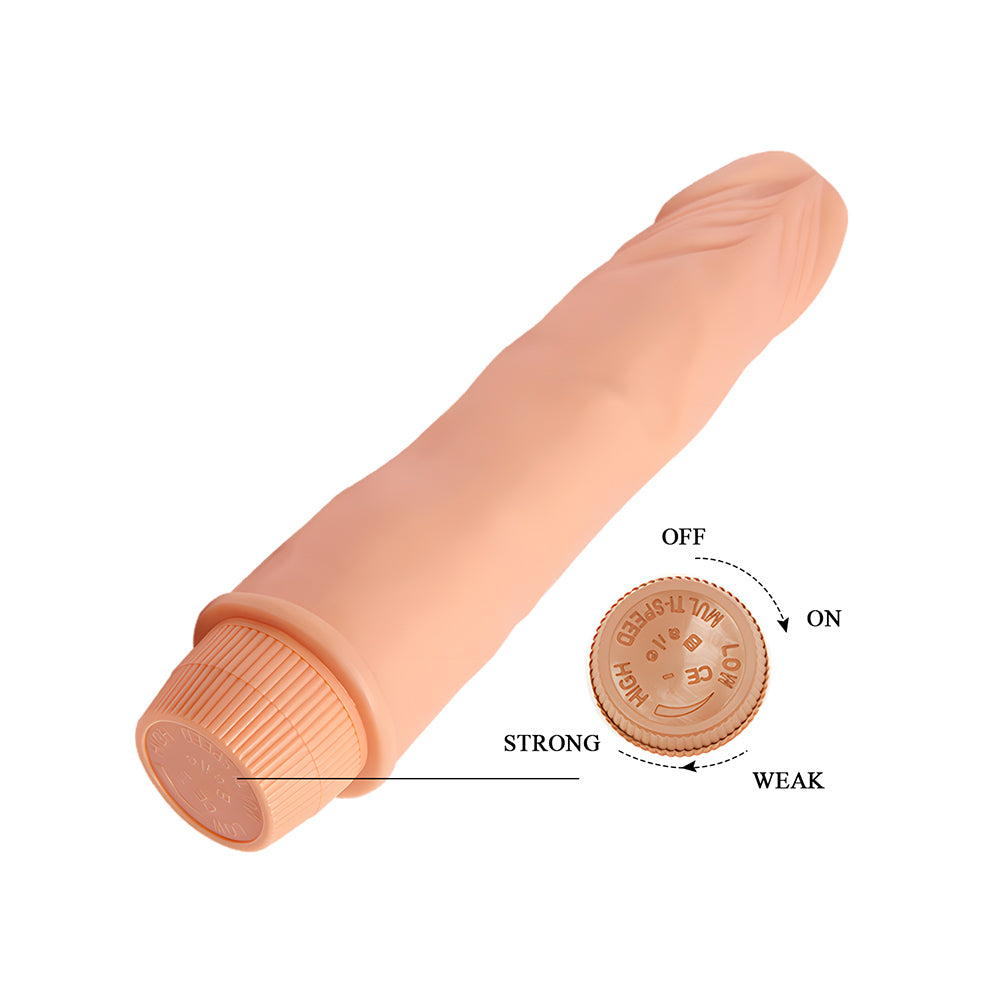 Dwarf Vibrador Realista 21,5 cm - Vainilla