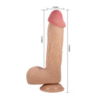 Emeka Dildo Realista Piel Deslizable 23,4 cm - Vainilla