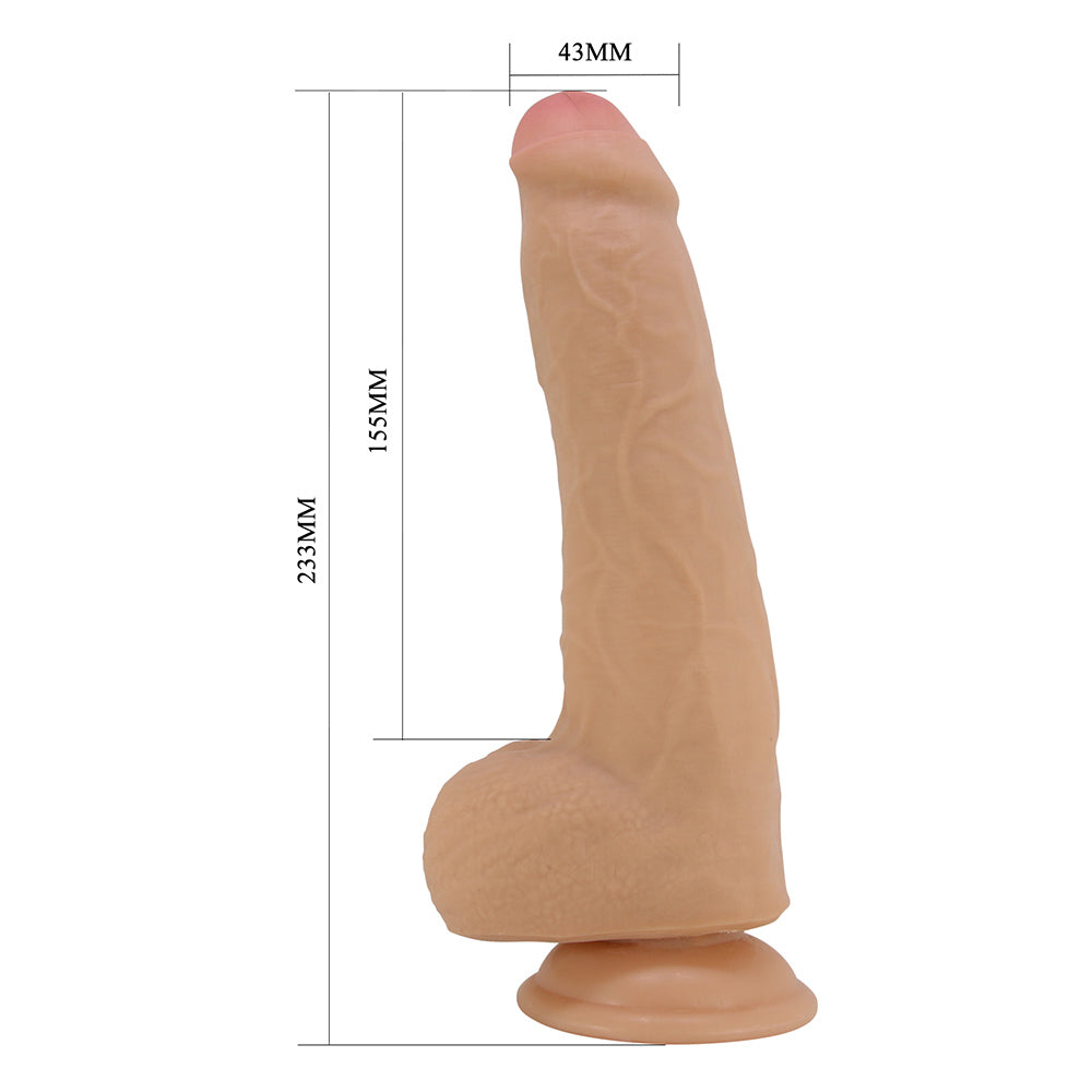 Draco Dildo Realista Piel Deslizable 23,3 cm - Vainilla