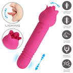 Chaley Vibrador Doble con Empuje y Lengua