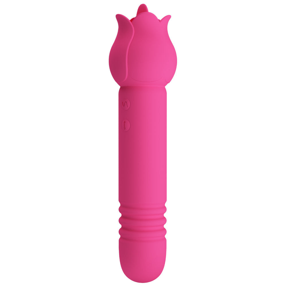 Chaley Vibrador Doble con Empuje y Lengua