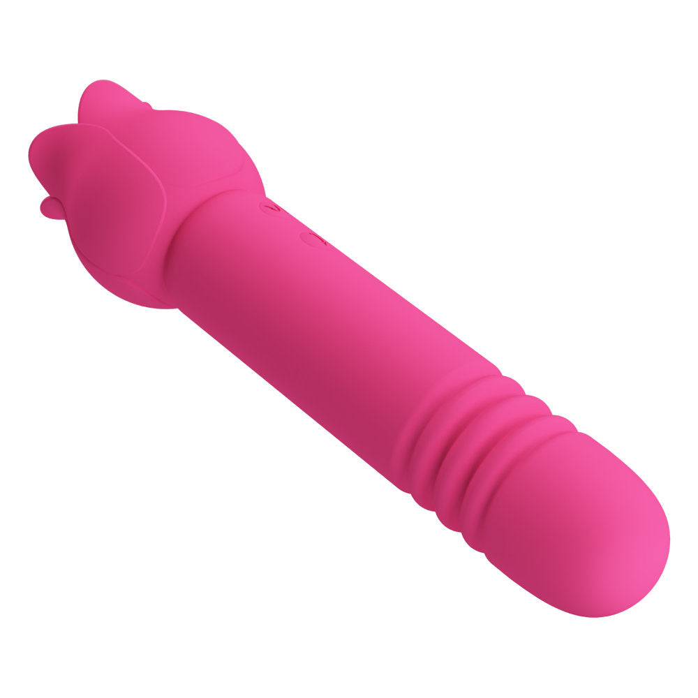 Chaley Vibrador Doble con Empuje y Lengua